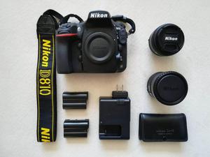 Cámara Nikon D810 ¡Casi nueva! dos lentes 50mm F/1.4 y