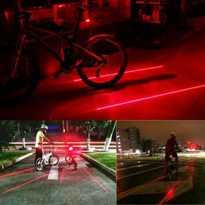 Luz Y Laser de Seguridad para Bicicleta