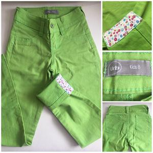 Hermoso pantalon verde menta para niñas Talla 8