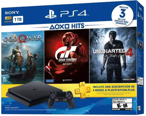 OFERTA PS4 1Tb Slim Bundle Hits 3. Gran Turismo God of War 4