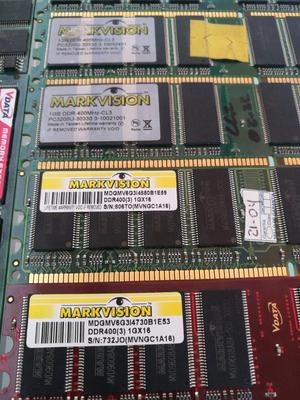 Memorias 1 GB DDR1, diferentes marcas
