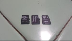3 Memorias Micro Sd 2 de 8gb Y 1 de 16gb