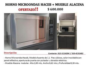 GRAN OFERTA COMBO HORNO MICROONDAS HACEB MUEBLE ALACENA