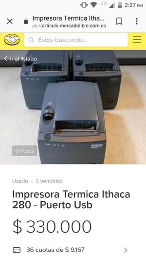 Impresora Termica Itherm Ithaca280 Usada