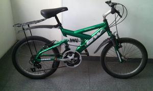 GANGAZO BICICLETA GW 18 cambios doble suspensión RIN 20