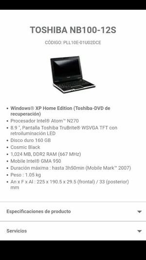 Portatil Toshiba en 200mil