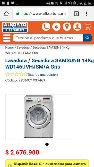 Lavadora Y Secadora Samsung de 36 Libras