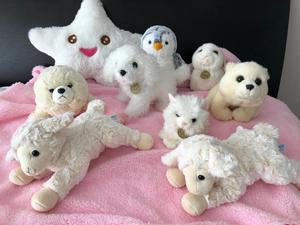 9 Peluches Nuevos Marca Aurora World y 2 Cobijas Carters