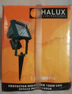 proyector halogeno de 150w con estaca para jardin