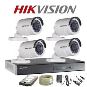 Kit CCTV Hikvision Turbo HD p 8 Ch 4 Cámaras de