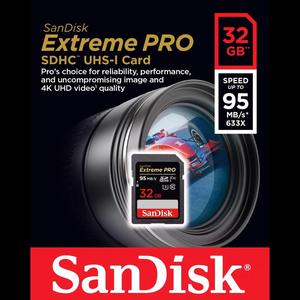 Sandisk 32Gb 32G Extreme Pro Sd Sdhc 95 Mb / S Clase 10 Uhs1