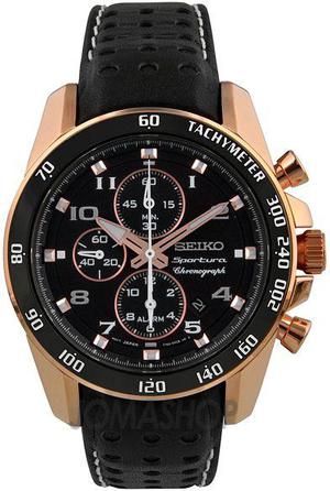 Seiko Men's SNAE80 Sportura Rose Gold