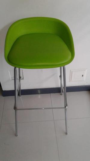 silla alta de barra verde
