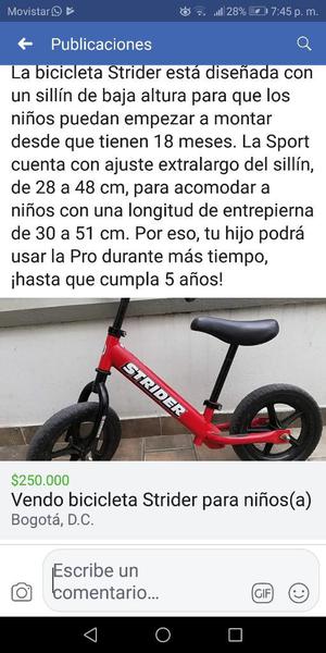 Vendo Bicicleta para Niñoa