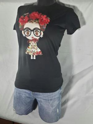 Camiseta Mujer Estampada 100 Algodon