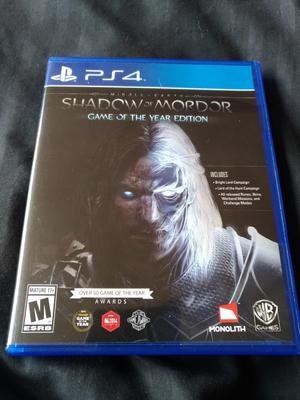 Shadow Of Mordor Goty Ps4