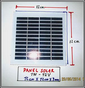 Panel Solar En Vidrio 12v. 1w.