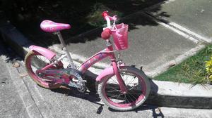 Bicicleta niña marca Barbie, original, Rin 16