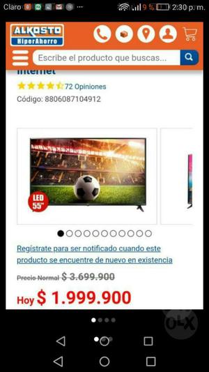 Tv Lg 55 de Exibicion con Factura