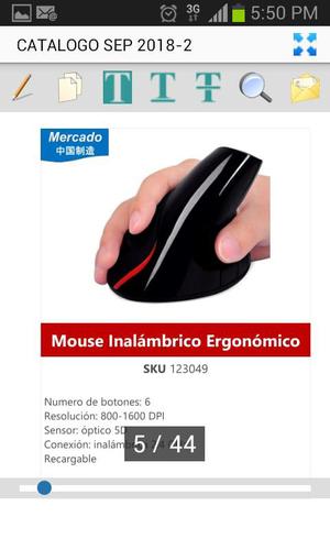 mouse ergonomico vertical inhalambrico con bateria