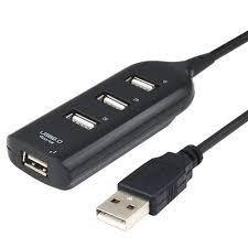 Multiplicador Hub Usb 4 Puertos Usb  Mbps Negro