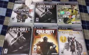 Black Ops, Sniper 2, Fifa 17, Gow Ps3