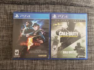 SE VENDEN O CAMBIAN RESIDENT EVIL 5 Y CALL OF DUTY INFINITE
