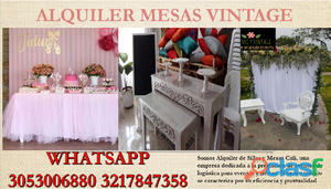 ALQUILER DE SILLAS MESAS VINTAGE MS EVENTOS