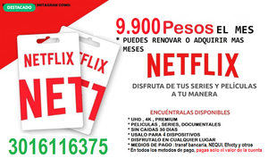 Tarjetas para Ne'tflix