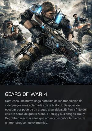 Gears Of War 4 Como Nuevo