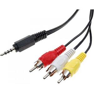 Cable 3x1 Rca A 3,5mm Audio Video Tv Box Miniproyector 3mts