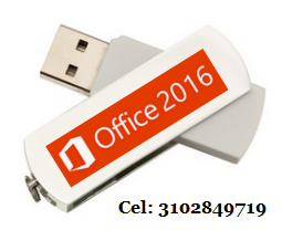 USB Office  profesional de 32 y 64 bis de 8 gigas con su