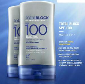 Bloqueador total Block 100