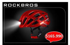 CASCO CICLISMO ROCKBROS Ergonomico con iluminacion lateral y