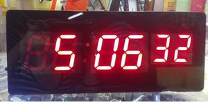 Reloj Digital Deportivo De Pared,led Rojo,grande