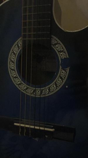 Guitarra Acustica Pequeña Color Azul