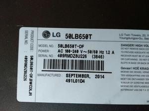 Tv Lg 50lb650t para Repuesto