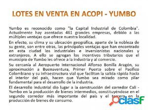 LOTES EN VENTA SOBRE VIA CALI YUMBO