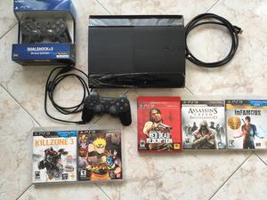 Ps3 Super Slim 500Gb 2 Controles