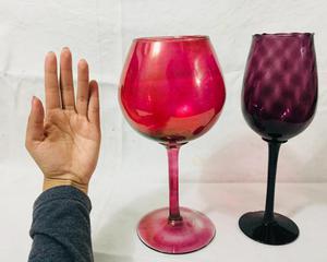 SET de 2 copas GIGANTES decorativas en Vidrio