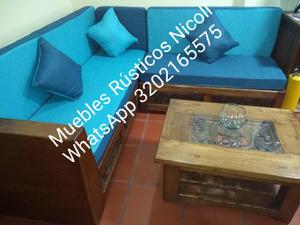 Salas en Madera Maciza a La Medida muebles rústicos a los