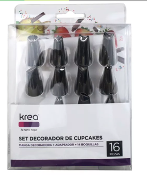 Set Decorativo Cupcake 16 Unidades Marca Krea