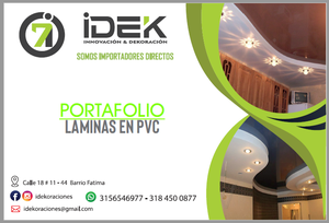IDEK Instalación y venta de laminas para techos en PVC
