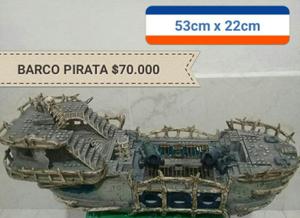 Barco Pirata Juguete Decoración Acuario