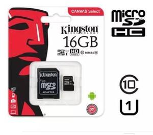 Memoria Kingston Micro Sd 16 Gb C 10 80 Mb/seg Sdcs/16gb