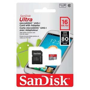 Microsd 16 Gb Sandisk Ultra Clase 10