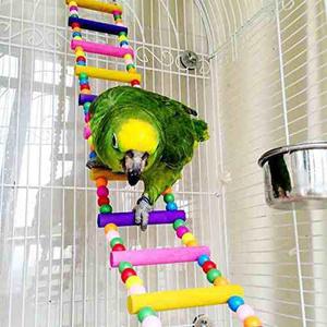 Oneplus Colorful Ladder Bird Toy, Escaleras Flexibles Wooden