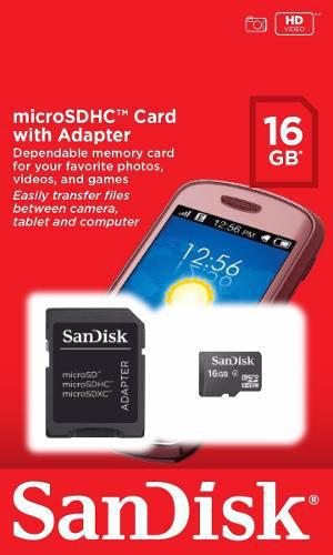 Memoria Micro Sd 16gb Clase 4 Sandisk