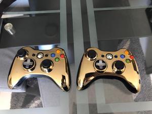 2 Controladores Inalámbricos Xbox 360 Gold Chrome