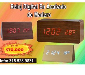 RELOJ DIGITAL EN MADERA